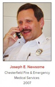 Captain Joe Newsome died from a cardiac event sustained while engaged in the department's physical training program.  Captain Newsome was a friend and fellow officer in the department from which I retired after 26 years of service.