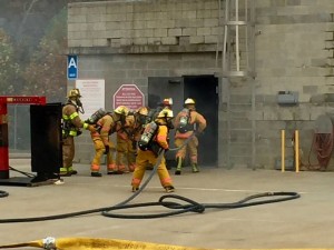 Fire training at the Chesterfield Fire & EMS Training Facility