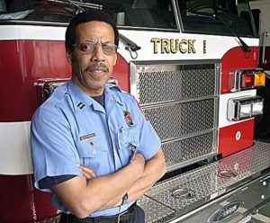 David A. Sommers/The Saginaw News Photo made 4/9/08 Tyrone E. Harge, 53, of Saginaw is a Captain with the Saginaw fire department.